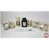 Image 1 : Variety of Memorial Flicker Wick Flameless Candles & Lantern (8 Batt Op Candles & 1 Lantern) (Talles