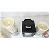 Image 5 : Variety of Memorial Flicker Wick Flameless Candles & Lantern (8 Batt Op Candles & 1 Lantern) (Talles