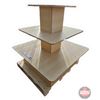 Image 3 : 3 Tier Retail Store Display Shelving Unit  (48"H x 48"W x 48"D)