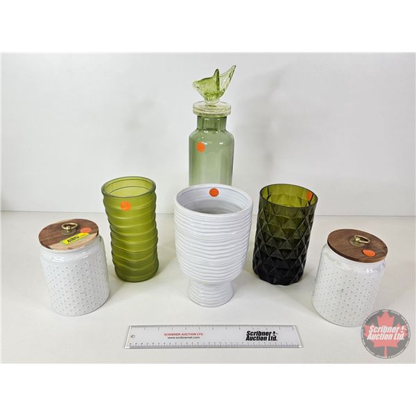 Variety Vases / Canisters (6) (Tallest 17"H)