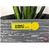 Image 4 : Green Artificial Monstera Plant (potted in a stone look square planter) + Smaller Matching Square Pl