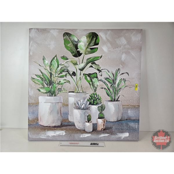 Canvas Wall Art : Potted Greenery (31-1/2" x 31-1/2")