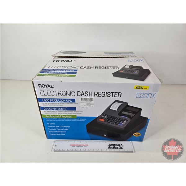 ROYAL 520DX Cash Register (NIB) (Box Measures: 11"H x 15-3/4"W x 16"D)