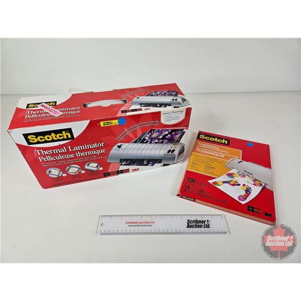 Scotch Thermal Laminator & Laminating Sheets (Near Full)