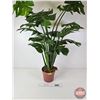 Image 1 : Green Artificial Monstera Plant (potted in a plastic pot) (Total 40"H)