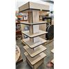 Image 2 : 6 Tier Rotating Retail Store Display Shelving Unit on castors (70-1/4"H x 23"W x 23"D)