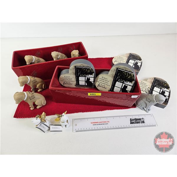 Pet Memorial Keepsake Décor Items (Variety) + 2 Plant Pots + Placemat
