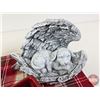 Image 5 : Combo: Pet Memorial Heart ; 2 Puppies in Angle Wings; Place Mat & Square Plant Pot & Bathtub Toy