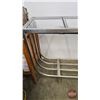 Image 2 : Art Deco Glass-Top Console Table  (34"H x 68"W x 13"D)
