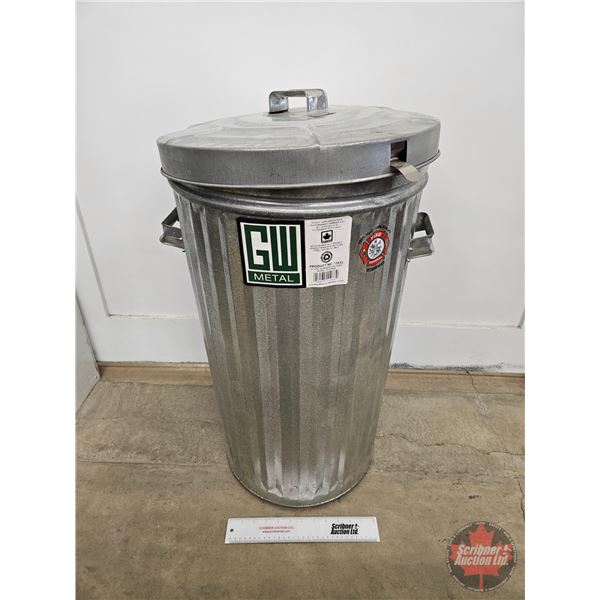 GW Metal Trash Can (Unused) (17" x 28")