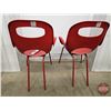 Image 3 : Umbra Oh Chair (2) (Red) (Total Measures to Top of Back : 34"H)