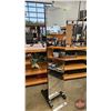 Image 1 : Rolling Dressing Mirror with Clothes Rack Back  (69-1/2"H x 15-1/2"W x 19-1/2"D)