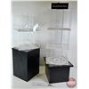 Image 3 : Set of Clear Acrylic Rotating Display Cases (Black bases):  - Three-Tier : "Peter Pauper Press" (Sli