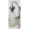 Image 2 : Glass Bottle Pendant Light (Electric)  (Each Bottle Measures: 9"H)