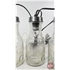 Image 3 : Glass Bottle Pendant Light (Electric)  (Each Bottle Measures: 9"H)