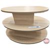 Image 2 : 3-Tier Maple Laminate Oval Display Unit (42-1/2"H x 60"L x 42"D)