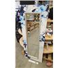 Image 3 : Decorative Floor Bevelled Mirror (Blue Floral) (Total Measures: 59"H x 23"W)