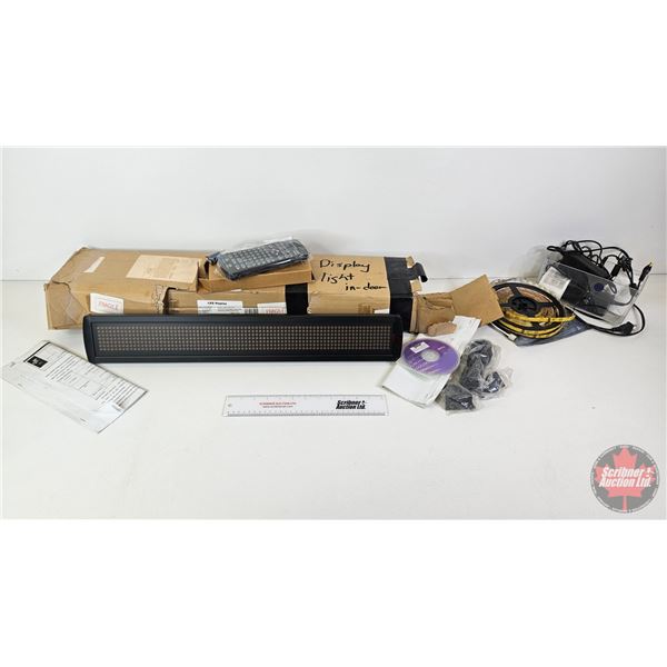 Programmable Display Light with Remote & LED Strip Lighting & Cords