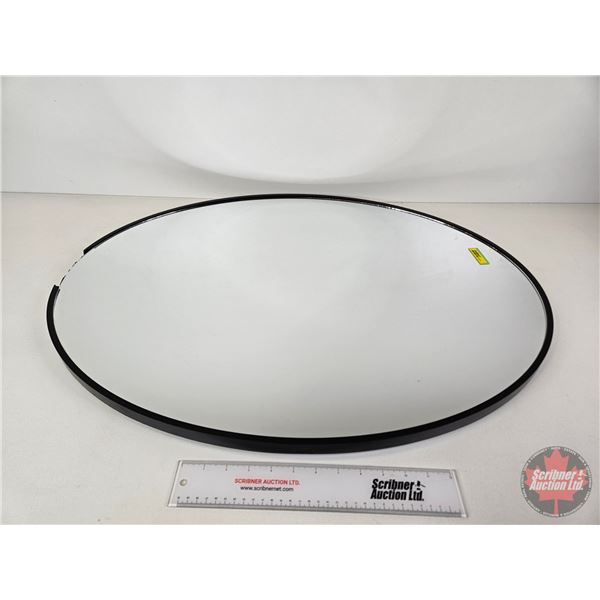 Oval Wall Mirror (Note Frame Damaged) (31" x 23-1/2")