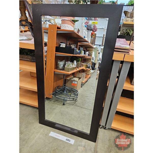 Large Framed Bevelled / Wood Framed Mirror (30-1/2" x 54-3/4")