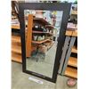 Image 1 : Large Framed Bevelled / Wood Framed Mirror (30-1/2" x 54-3/4")