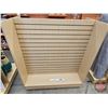 Image 1 : Maple Melamine Slatwall H-Gondola Display Merchandiser on Castors (54-1/2"H x 49-1/2"W x 24"D)