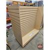 Image 2 : Maple Melamine Slatwall H-Gondola Display Merchandiser on Castors (54-1/2"H x 49-1/2"W x 24"D)