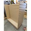 Image 3 : Maple Melamine Slatwall H-Gondola Display Merchandiser on Castors (54-1/2"H x 49-1/2"W x 24"D)