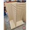 Image 2 : Maple Melamine Slatwall H-Gondola Display Merchandiser on Castors (54-1/2"H x 49-1/2"W x 24"D)