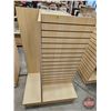 Image 3 : Maple Melamine Slatwall H-Gondola Display Merchandiser on Castors (54-1/2"H x 49-1/2"W x 24"D)