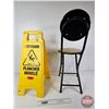 Image 4 : Combo: Happy Face Folding Chair & Wet Floor Caution Sign