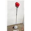 Image 1 : Pop Art Floor Lamp - Red Glass Shades (One Shade Missing) (Total 57"H)