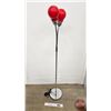 Image 2 : Pop Art Floor Lamp - Red Glass Shades (One Shade Missing) (Total 57"H)