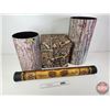 Image 1 : Camo Décor Bins, Storage Box & Floor Mat "Rivers Edge" (Mat Size : 3ft x 5ft) (Tallest Cylinder Bin 