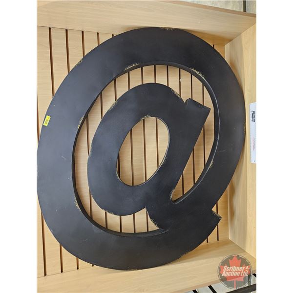 Giant Décor "@" Tin Sign (50"H x 42"W x 2"D)