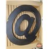 Image 1 : Giant Décor "@" Tin Sign (50"H x 42"W x 2"D)