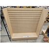 Image 1 : Maple Melamine Slatwall H-Gondola Display Merchandiser on Castors (54"H x 49-1/2"W x 24"D)