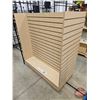Image 2 : Maple Melamine Slatwall H-Gondola Display Merchandiser on Castors (54"H x 49-1/2"W x 24"D)