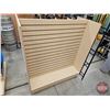 Image 4 : Maple Melamine Slatwall H-Gondola Display Merchandiser on Castors (54"H x 49-1/2"W x 24"D)