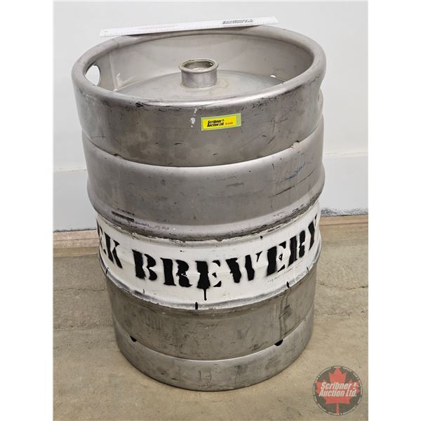 Ribstone Creek Brewery Keg  (Measures : 21"H x 15-1/2"Dia)