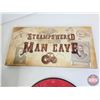 Image 4 : Combo : Big Shot Magnetic Dart Board ; Steampowered Man Cave Sign ; Toys & Broken Hearts Sign ; Duck