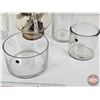 Image 4 : Glass Vases (6) c/w Light Up Decorative Branches  (Tallest Vase Measures : 10"H)