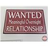 Image 2 : Wire Basket Lot w/Novelty Wooden Signs (8) (Basket Measures : 9"H x 20-1/2"W x 8"D)