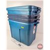Image 1 : Totes (4) w/Lids (2) (Measures : 16"H x 21"W x 14"D)