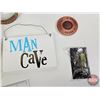 Image 4 : Combo : Fish Tray ; Harley Davidson Gift Package ; Sons of Anarchy Buttons ; Man Cave Sign ; Duck Dy