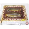 Image 5 : Combo : Glass Trout Cutting Board & Corvette BBQ Set  (Board Measures : 12"W x 16"L)
