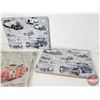 Image 5 : Vintage Car Combo : Pillow Cases (3) ; Hardboard Place Mats (8) ; Signs (2) & Coat Hook