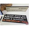 Image 3 : Variety Hardboard Novelty Signs (19)  (Largest Measures : 5-1/2"H x 15-3/4"W)