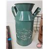 Image 3 : Farmers Décor Combo : Canvas Print ; Vases (3) & Wire Basket (Canvas Measures : 20"H x 12"W)