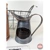 Image 5 : Farmers Décor Combo : Canvas Print ; Vases (3) & Wire Basket (Canvas Measures : 20"H x 12"W)